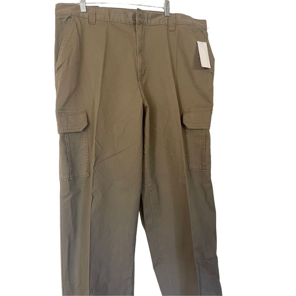 Chaps Men's Straight Leg Cargo Brown Pants Size 38/30